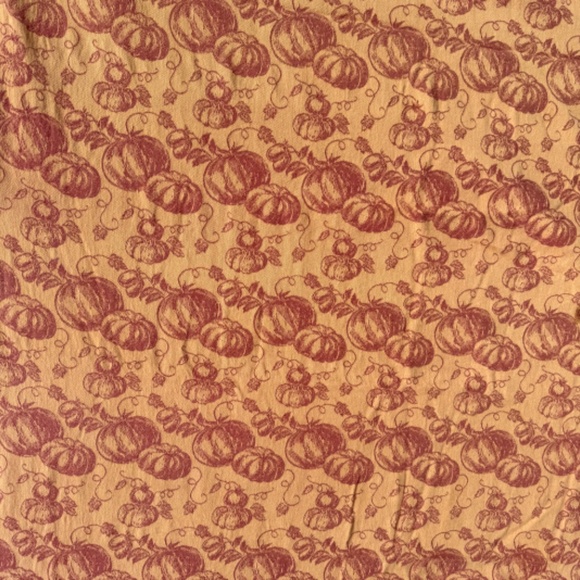 Woven Cotton Tablecloth Burnt Orange Pumpkins 55X92 Halloween Thanksgiving - Picture 1 of 8